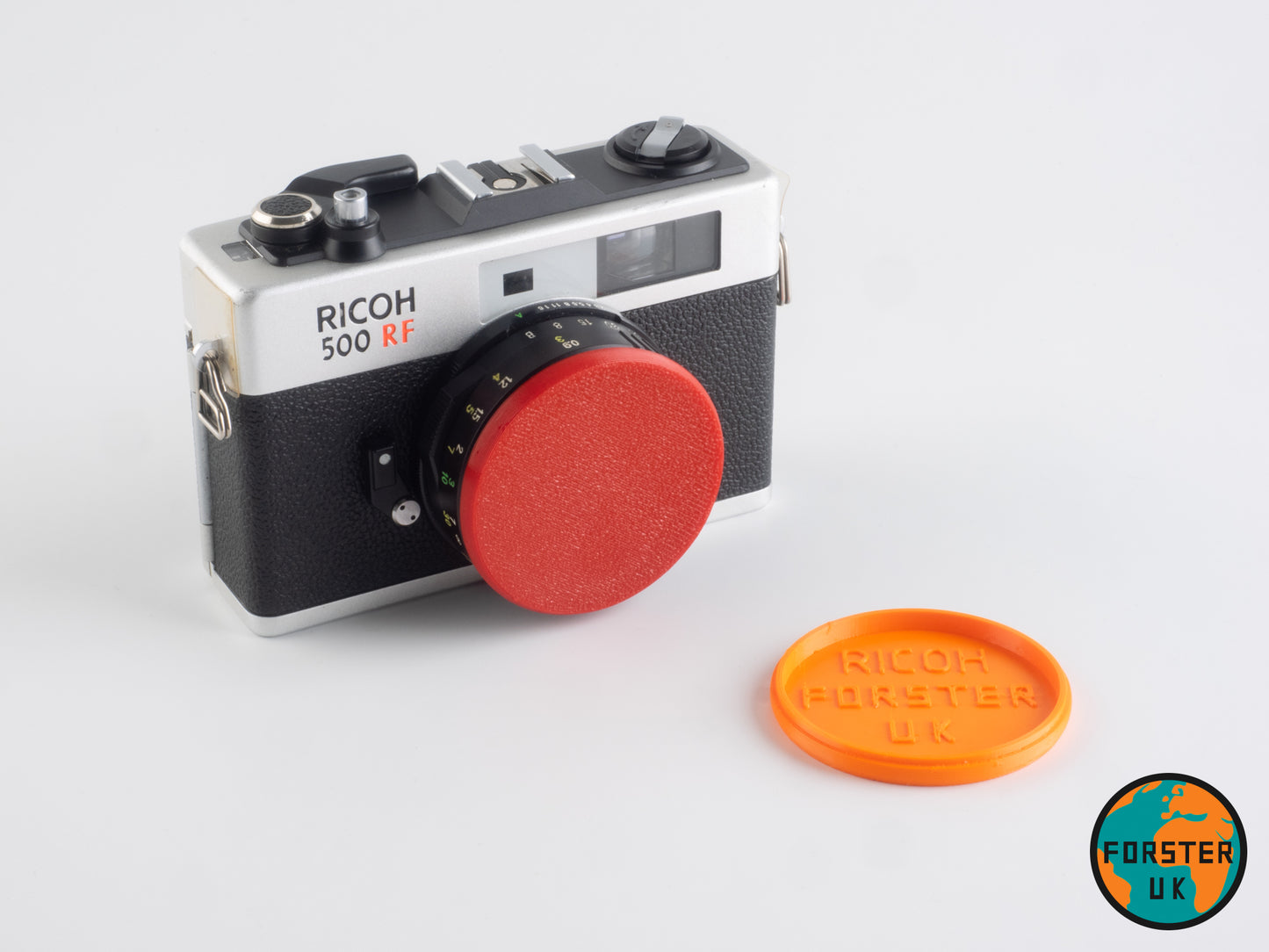 RICOH 500 RF, 35 ZF Flexible Lens Caps & Hot Shoe Covers By Forster UK