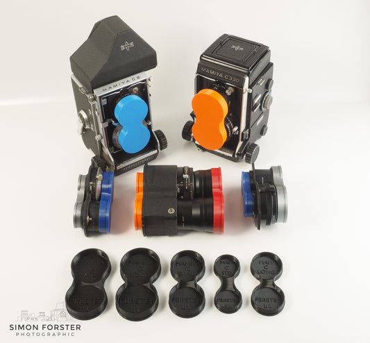 Mamiya C TLR Front And Rear Flexible Lens Caps C330 C220 C3 C2 etc by Forster UK