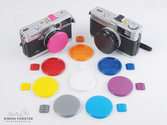 Olympus Trip 35 Flexible Lens Caps And Hot Shoe Covers By Forster UK