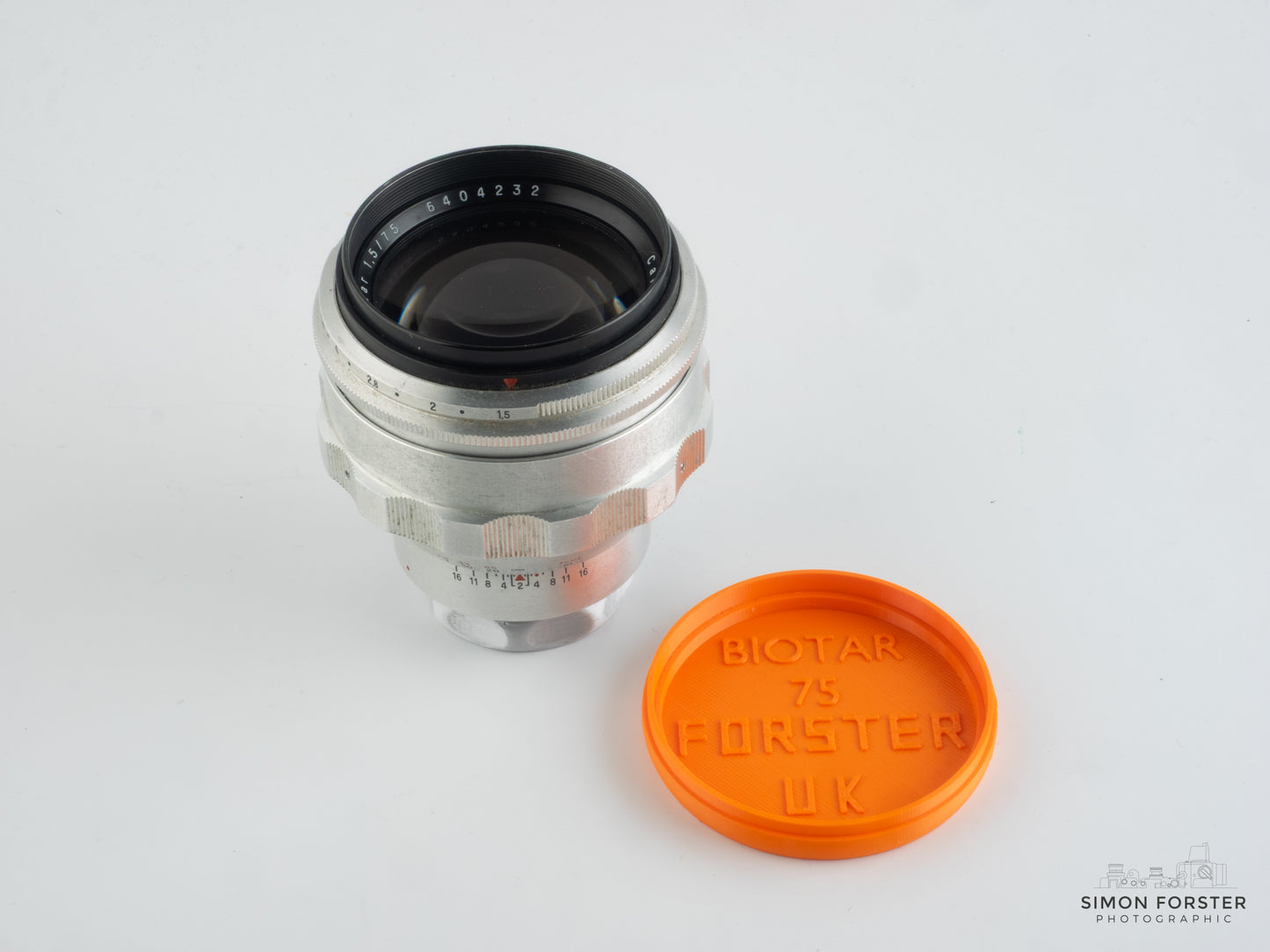 Carl Zeiss Jena Biotar 75mm f/1.5 (V3) Flexible Front Lens Cap By Forster UK