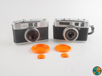 Yashica Mimy & Mimy-S Flexible Lens Caps & Hot Shoe Covers By Forster UK