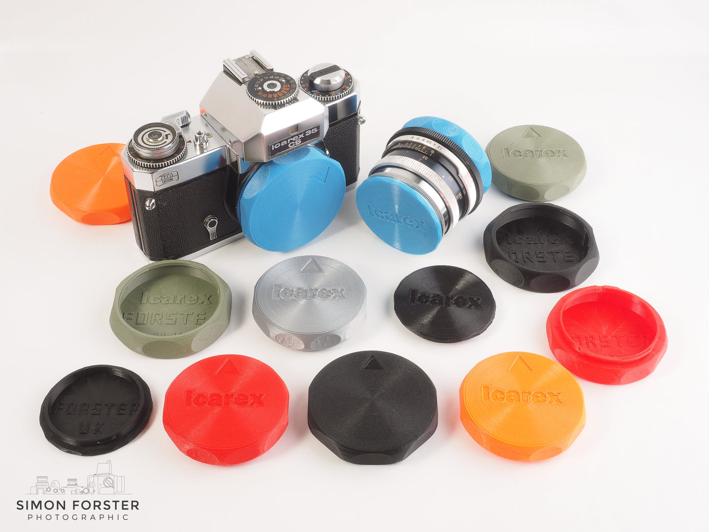 Icarex Bayonet Mount Body & Lens Caps By Forster UK