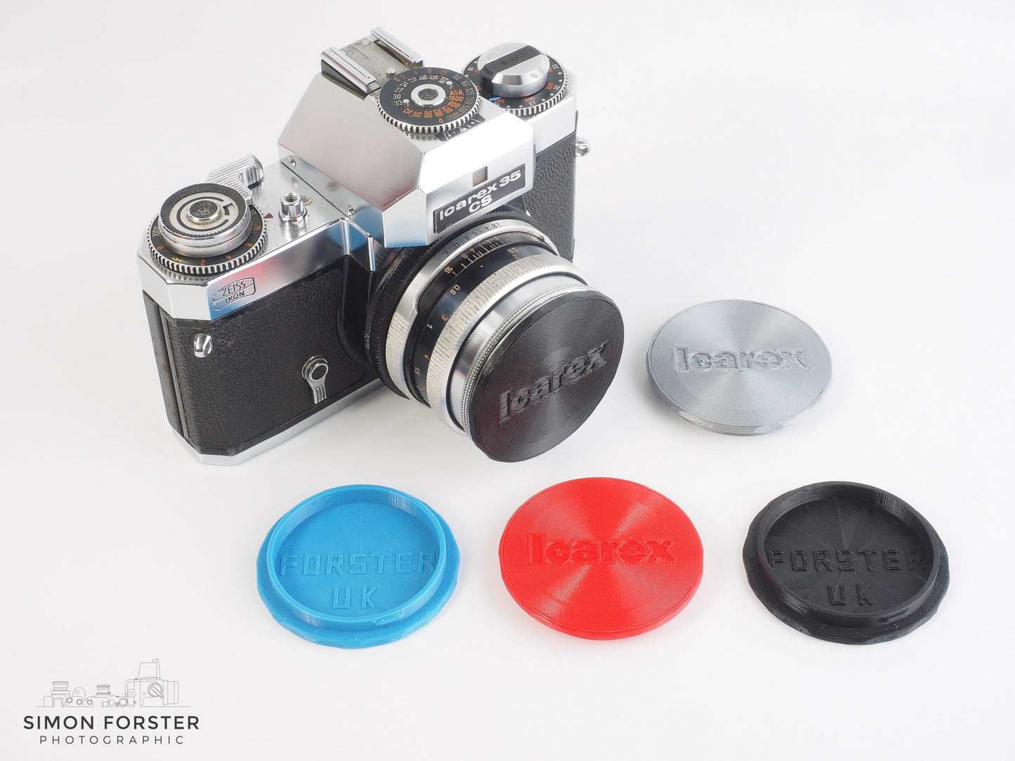 Icarex Bayonet Mount Body & Lens Caps By Forster UK