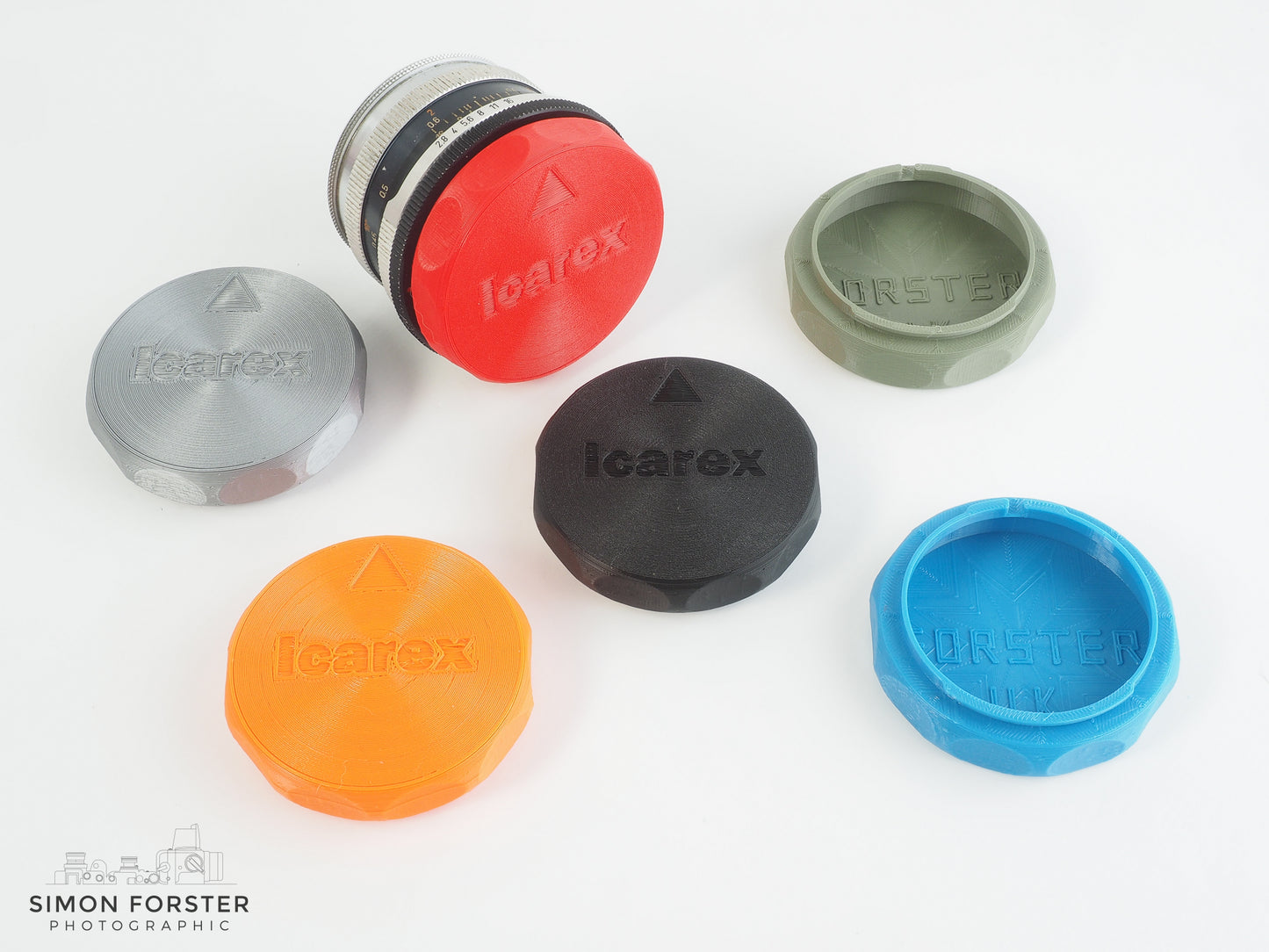 Icarex Bayonet Mount Body & Lens Caps By Forster UK