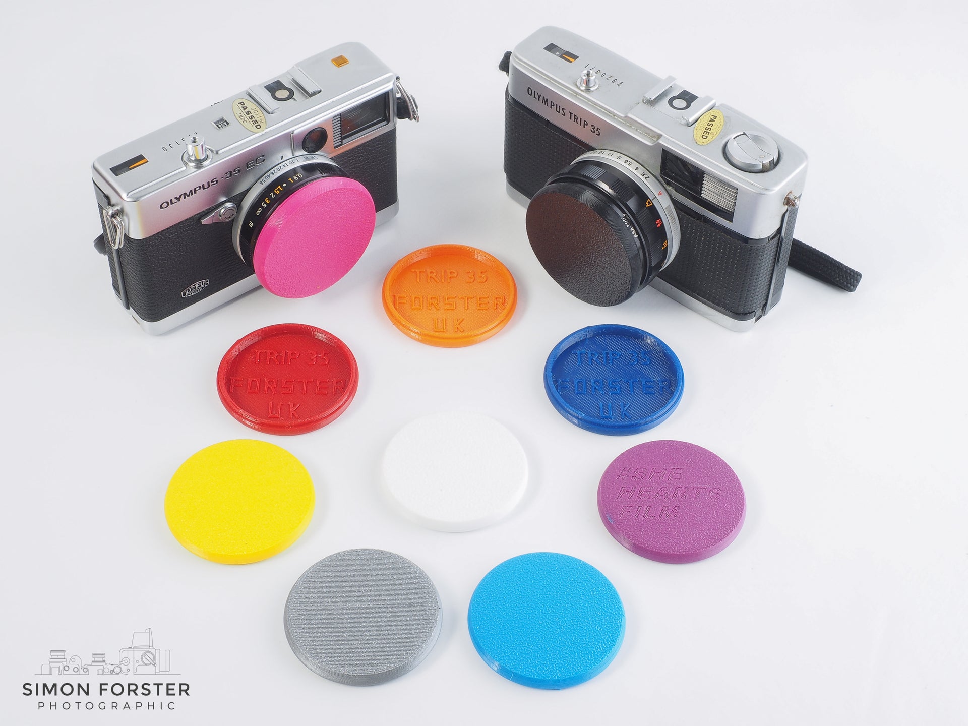 Olympus Trip 35 Flexible Lens Caps And Hot Shoe Covers By Forster UK